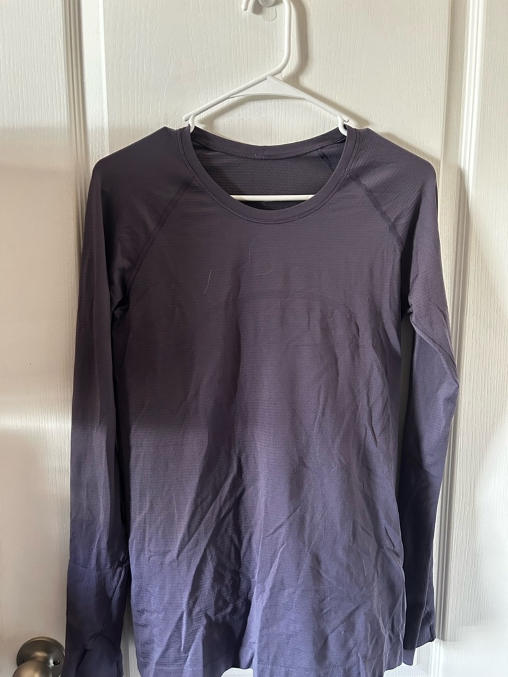lululemon athletica Long Sleeve Tee in Deep Purple